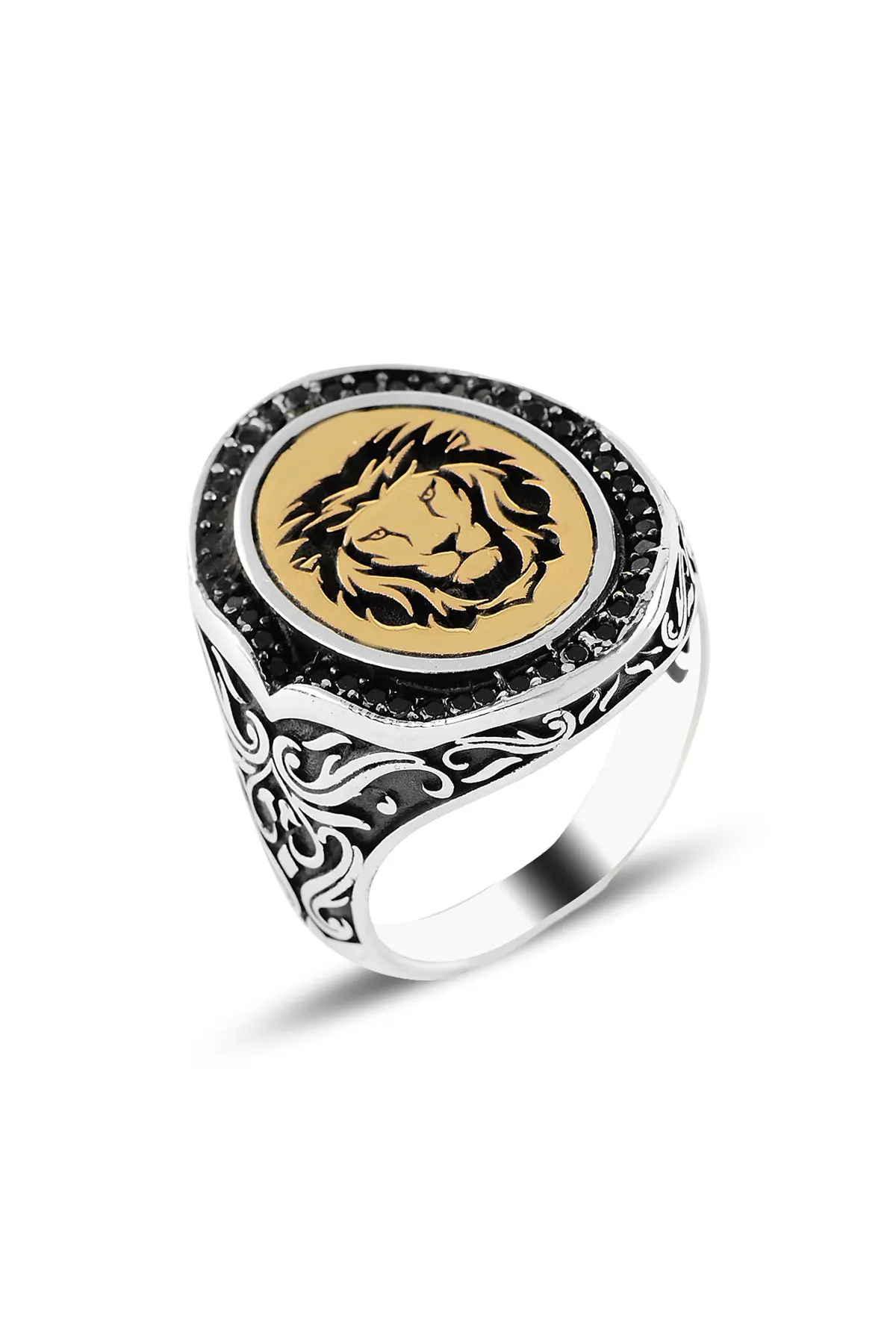 

Кольцо из серебра 925 пробы с фигуркой льва