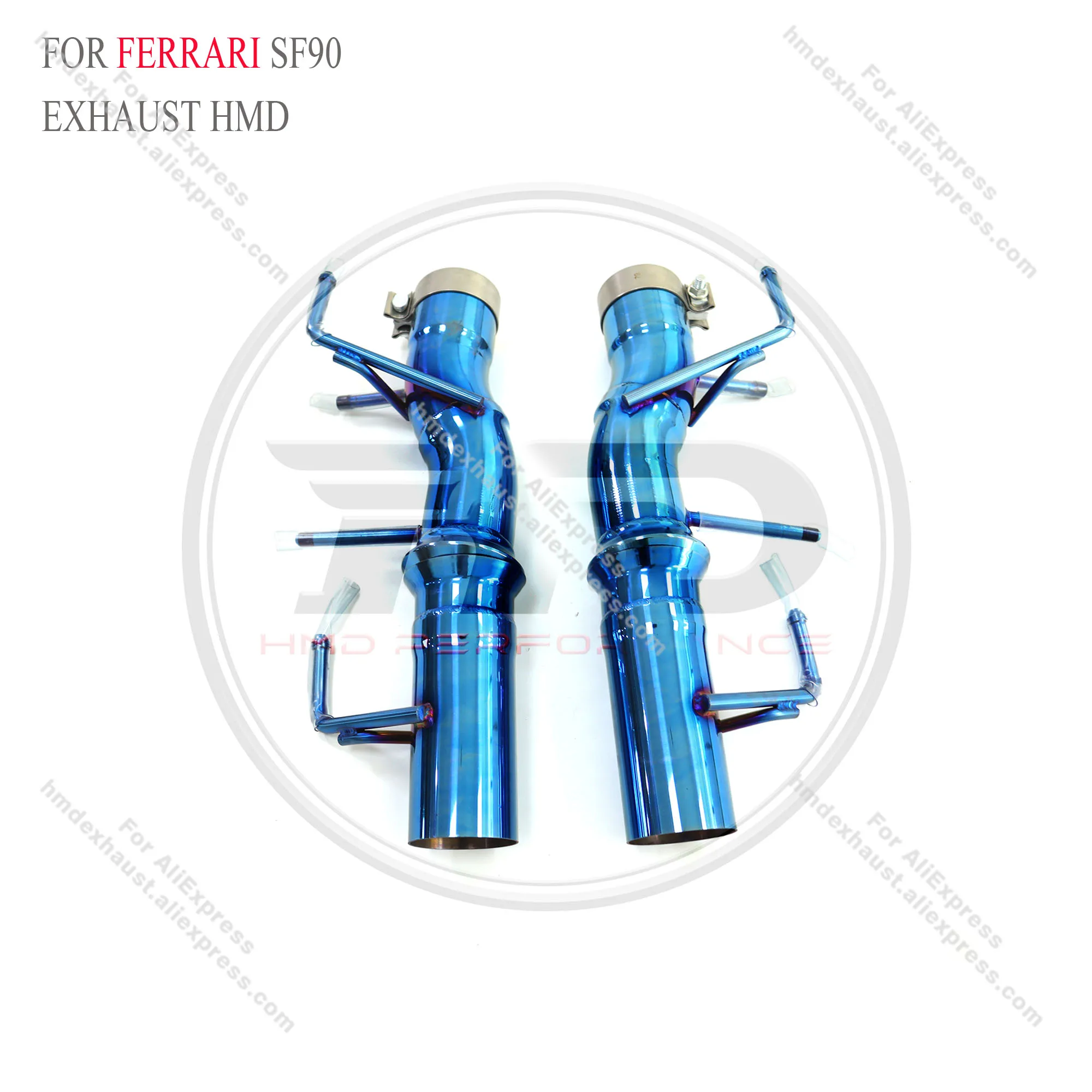 Выхлопная система HMD из нержавеющей стали для Ferrari SF90 2019 + без клапанов
