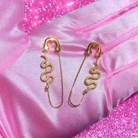 egirl accessories pin snake stud earrings punk aesthetic goth heart drop earrings for women korean fashion 2000s jewelry y2k