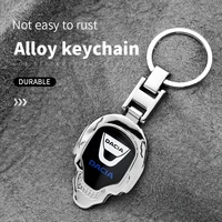 1pc 3d metal car emblem badge keychain key rings for dacia duster 2021 logan mcv 2 dokker sandero stepway decoration accessories