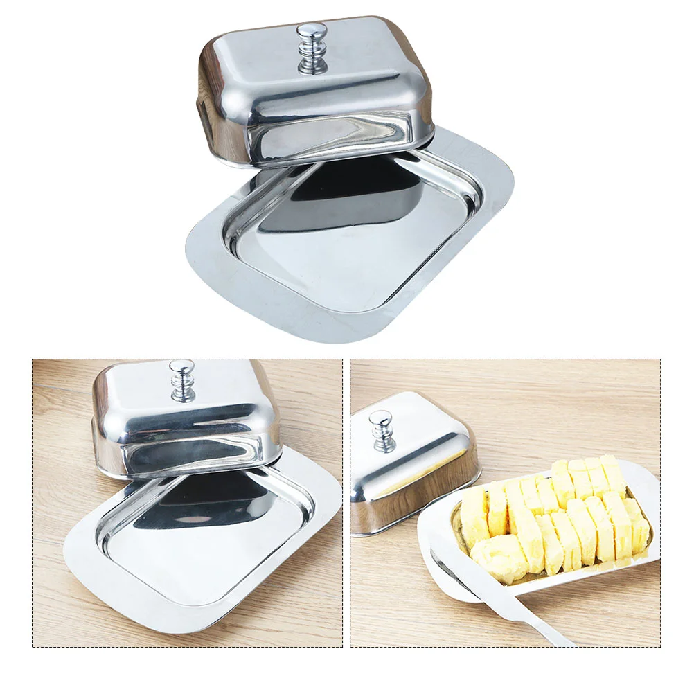 

Контейнер для сливочной тарелки, герметичный контейнер для хранения сыра и десертов, металлическая крышка