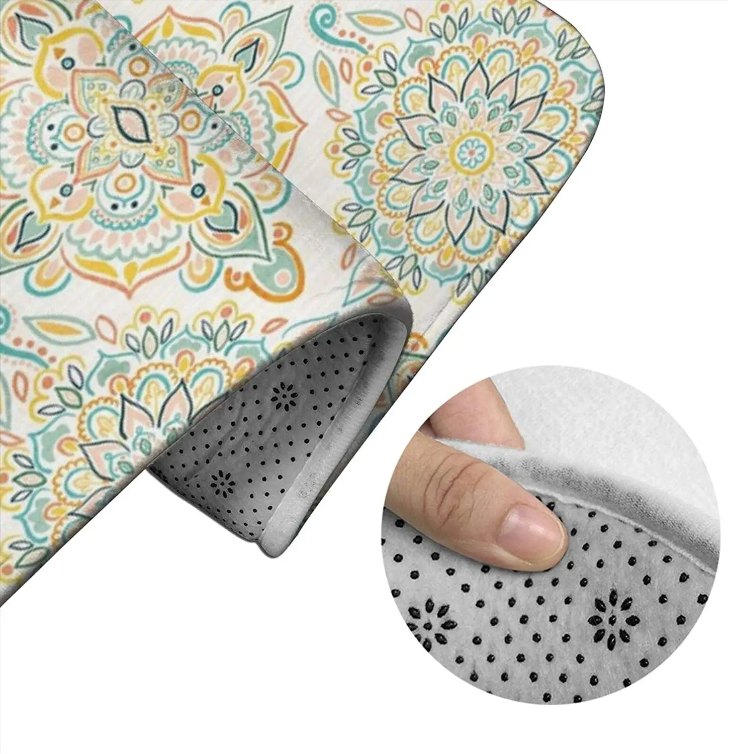 

Retro Spring Folk Art Di Bathroom Mat Sets 3 Piece Set Rugs Memory Foam Mat Set Toilet Seat Cover Bath mat Lid Cover