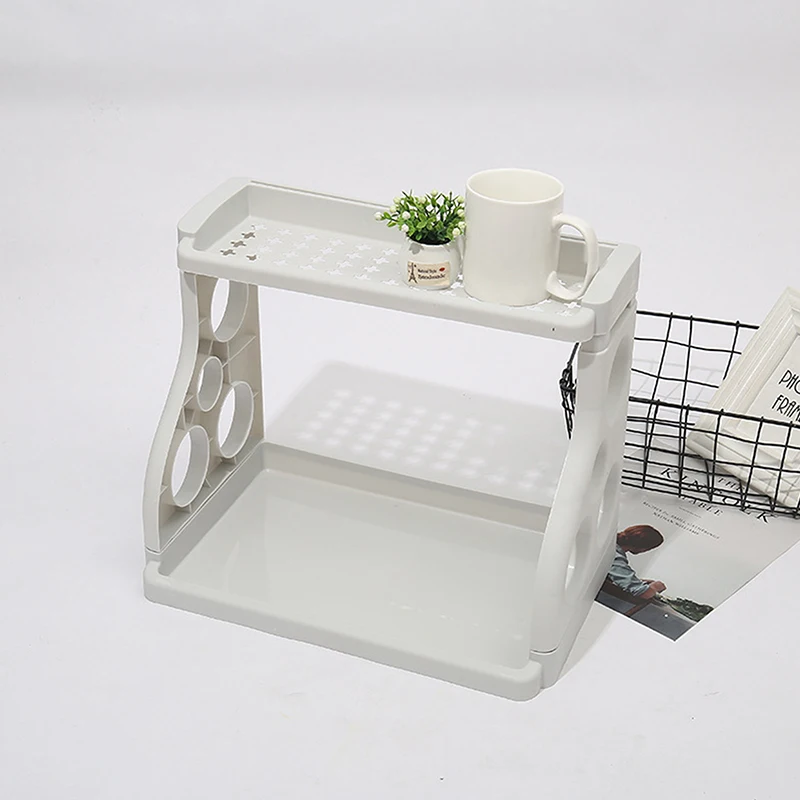 Двухслойная кухонная полка для хранения специй креативный органайзер бытовых