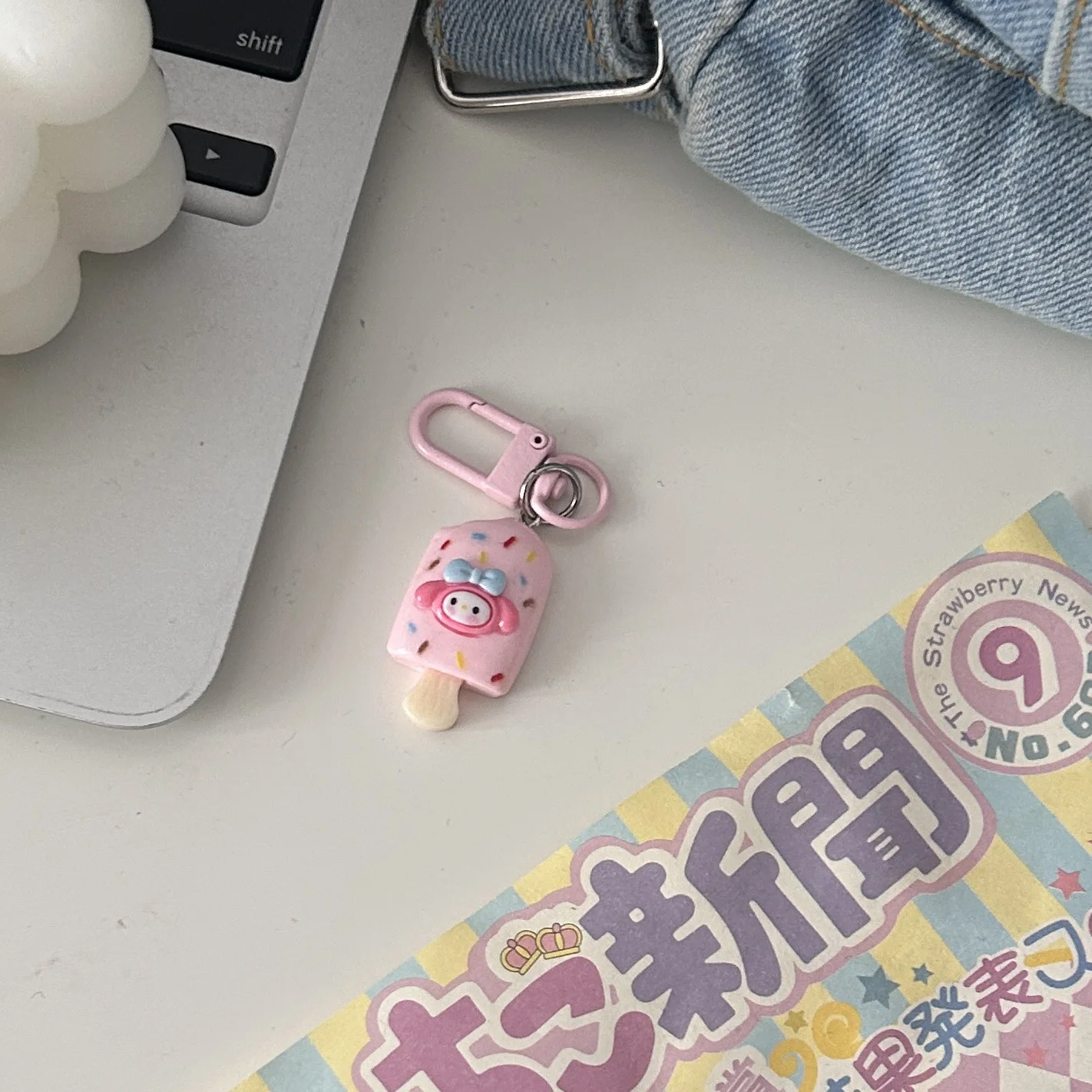 Брелок для ключей Mymelody Kuromi рюкзак мороженого брелок Hello Kitty подарок друзей