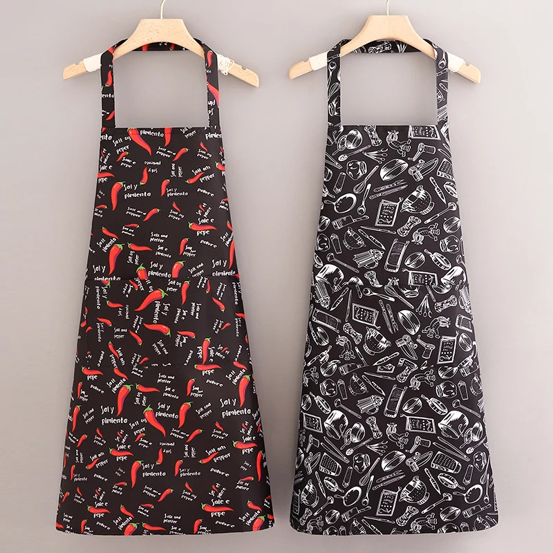 

Новый удлиненный и увеличенный фартук, женский домашний кухонный фартук для готовки, корейская модная рабочая одежда, индивидуальный фарту...