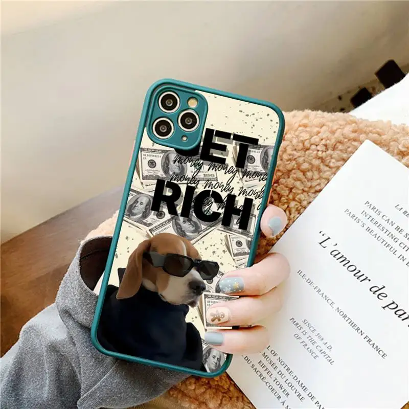 Cartoon Funny Dog Phone Case for iPhone 14 11 12 13 Mini Pro Max 8 7 Plus X XR XS MAX Translucent Matte Cover