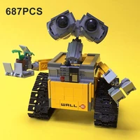 687pcs idea series technical wall e robot building block motor power electic figures fit 21303 brick toy gift for kids children