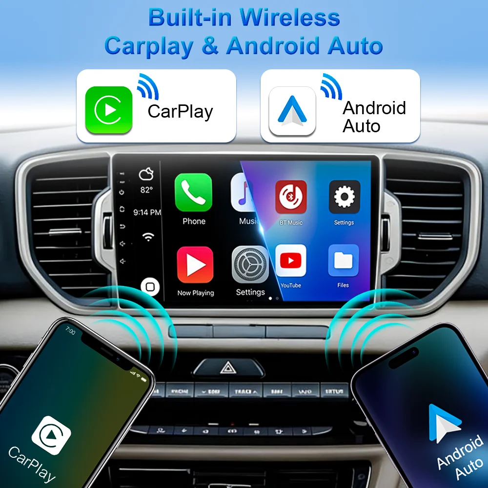 Фото Android 16 Carplay для KIA Sportage 4 KX5 2016 2017 2018 Автомобильный радиоприемник Стерео Мультимедийная видеонавигация GPS Bluetooth НЕТ 2DIN DVD №3
