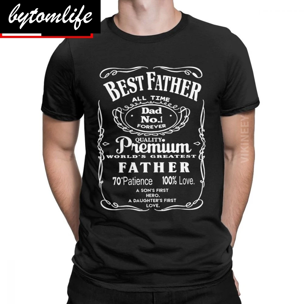 

Best Father Dad Daddy World's Greatest No.1 Gift Tshirt Men Cotton Awesome T-Shirt Round Neck Oversized