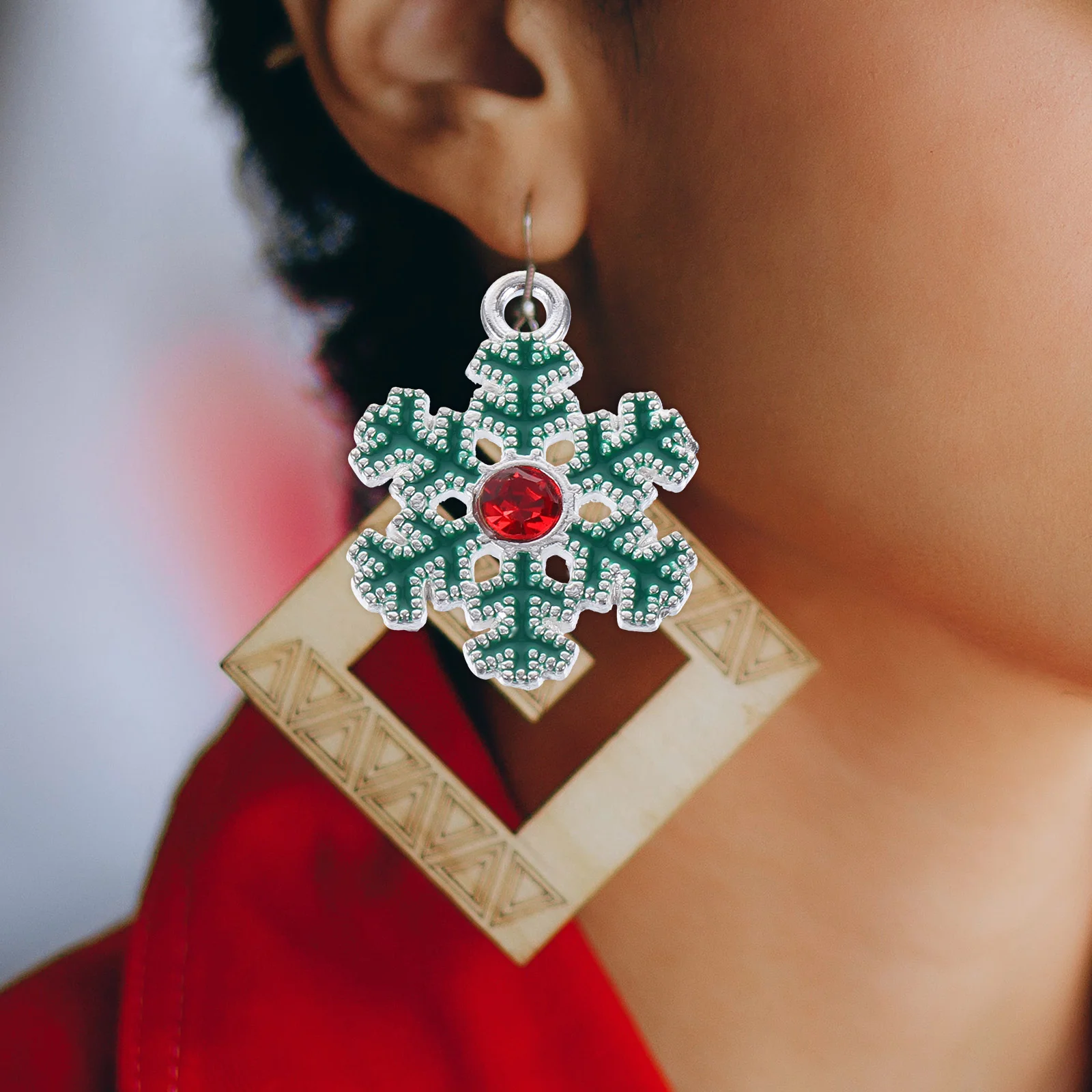 

Christmas Pendants Alloy Cute Snowflake Jewelry Making DIY Accessory Hang Pendant For Bracelet Bracelet Christmas Party