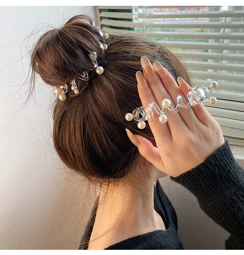 5 шт. ярких цветов/жемчужины телефонный шнур прозрачный жемчуг кольца для волос