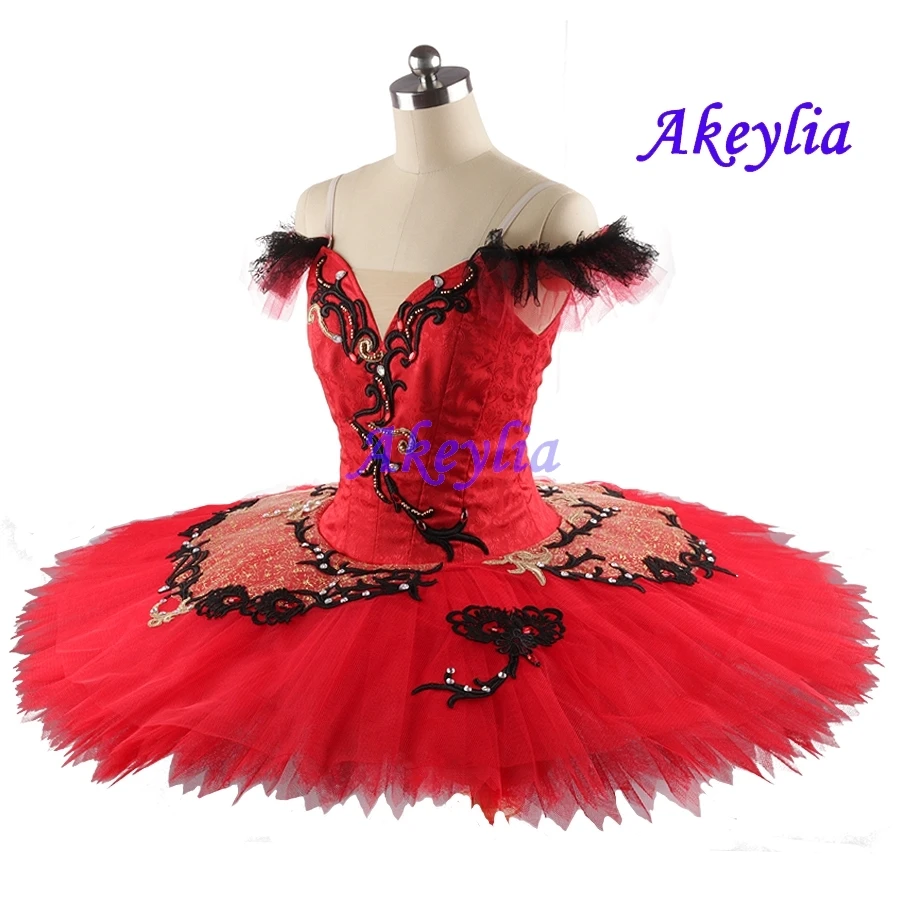 Балетная пачка Akeylia Kitri для взрослых черная/красная