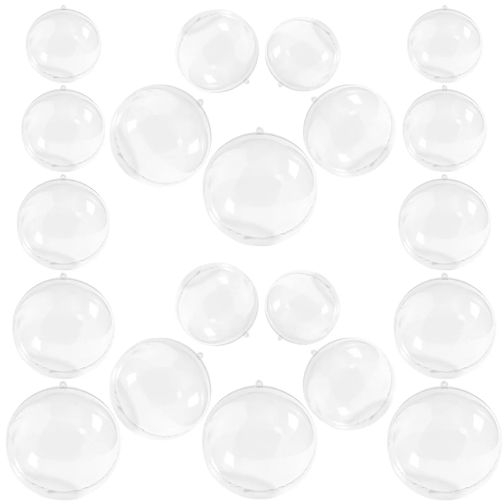 

20 Pcs Holder Decor Decorative Ball Transparent Empty Fillable Plastic Christmas Party Ornament Fake Bubbles Clear Balls
