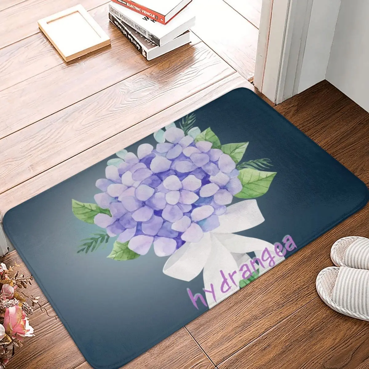 

Дверной коврик гортензии, декор в стиле Ins, 3D ковер с рисунком, коврик для ванной, противоскользящий прочный ковер для входа, гостиной, дома, к...