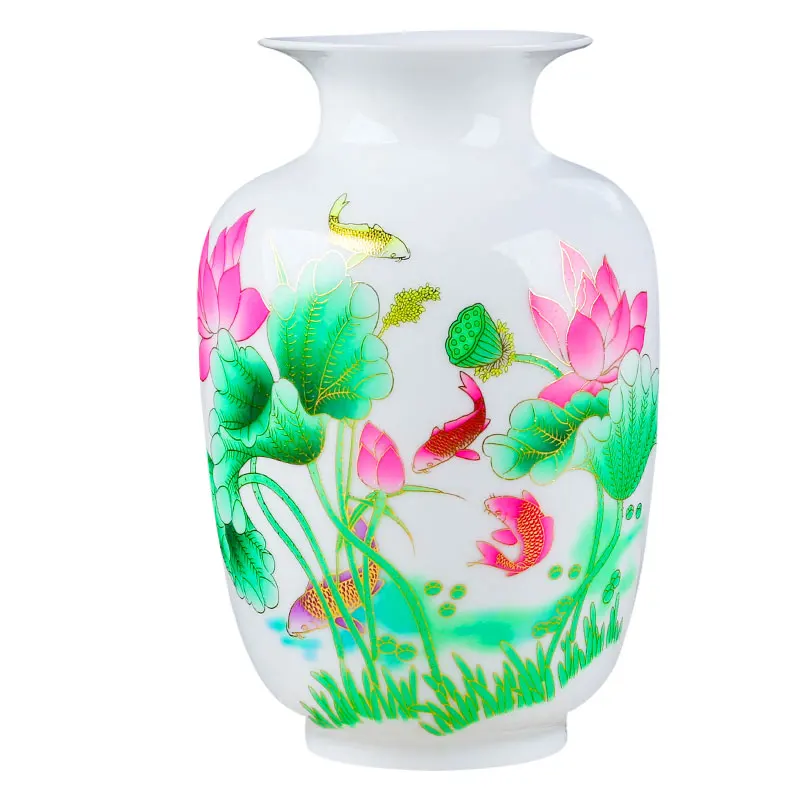 

Chinese Style Jingdezhen Classical Flower And Bird Porcelain Kaolin Flower Vase Home Decor Handmade Vases