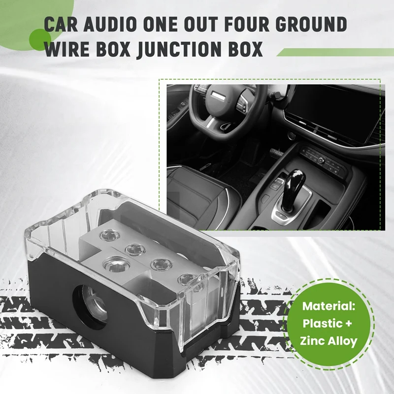 4-ходовой распределительный блок питания Калибр 0/2/4 AWG In 4/8/10 Out автомобильный