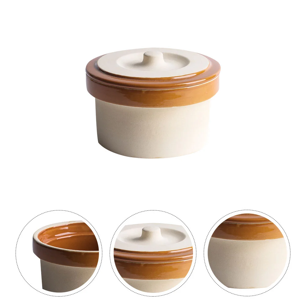 

Ceramic Rice Stew Pot Personal Ceramic Steam Stew Pot Stew Bowl Home Tableware