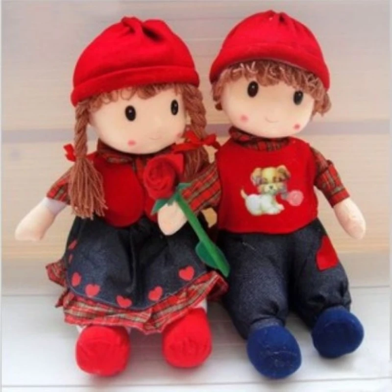 

Кукольная кровать для свадьбы украшена красивым красным муппетом для мальчиков и девочек, Свадебный пресс для благословления подарка от по...