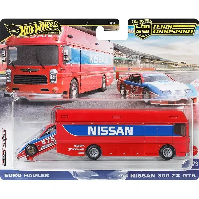 Оригинальный автомобиль Hot Wheels Premium Team Transport Culture Nissan Euro Hauler Fleet Street Toyota Supra игрушки