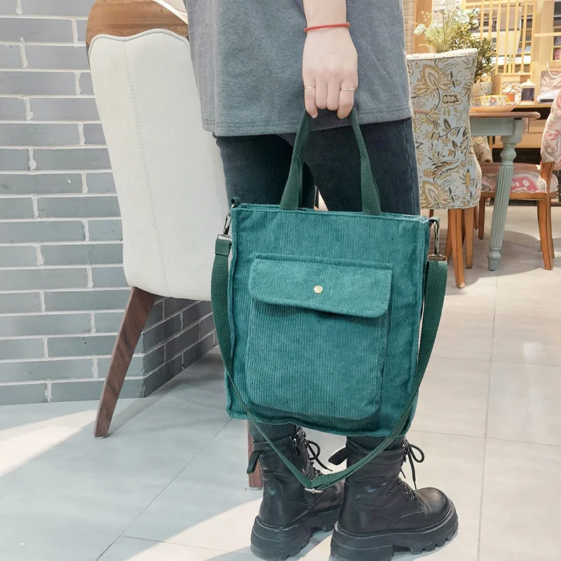 Вельветовая сумка-шоппер для женщин 2023 дизайнерская сумка покупок осенне-зимняя