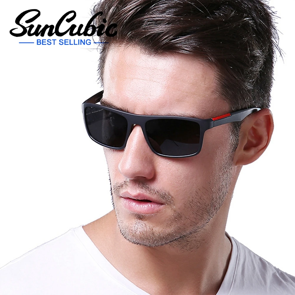 

SunCubic Sunglasses Vintage Men Polarized UV400 High Quality Men's Sun Glasses TR90 Gafas De Sol Hombre Polarizadas JS6064