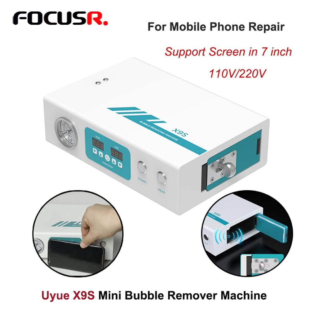 

Uyue X9S Mini Bubble Remover Machine LCD Screen OCA Autoclave Debubbler For Mobile Phone Curved Screen Refurbished Repair Tools