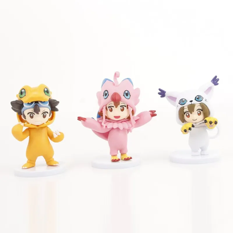 Фото Аниме Digimon Adventure Фигурка Игрушки Kawaii Цифровой Монстр Агумон Фигурка Милый Габумон ПВХ Модель Настольный Орнамент Подарок На День Рождения №3