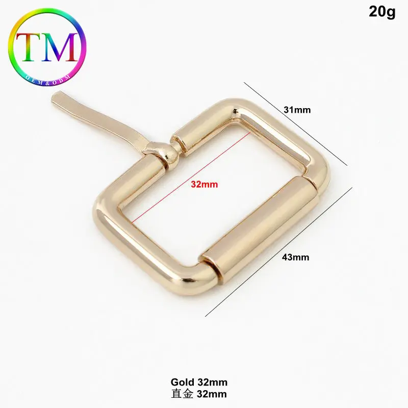 10-50Pcs 6Colors Metal Single Pin Buckle Handbag Strap Square Ring Adjuster Buckle For Belt Leather Craft Accessories