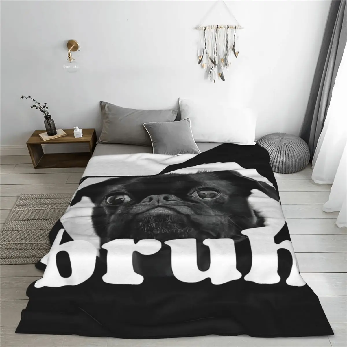 Очаровательные фланелевые одеяла с надписью мопса смешной юмор мягкое теплое