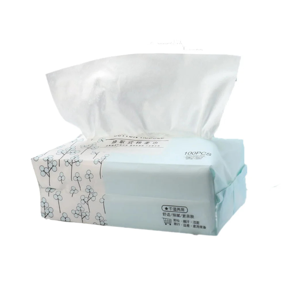 

100 Cotton Tissue Portable Cotton Pads for Make Removing Cleaning