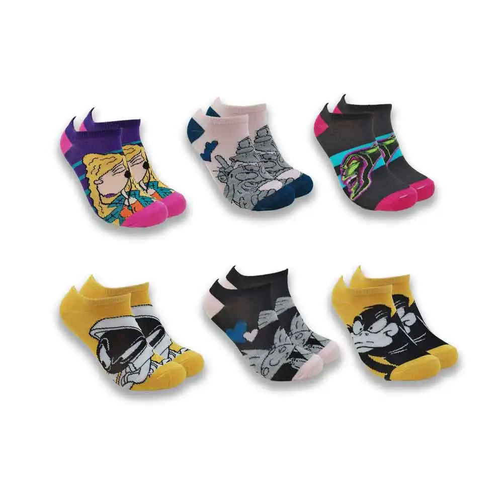

Fashion Harajuku Style Cartoon Print Invisible Short Socks Happy Funny Street Socks Men Women Korean Style Novelty Ankle Socks
