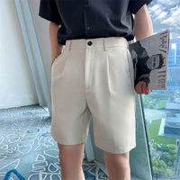 2022 mens summer fashion casual shortsmale slim fit solid color business suit shorts loose beach shorts plus size s 3xl
