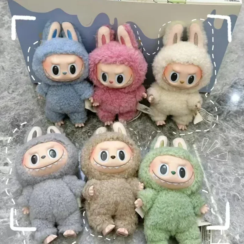 16 см Labubu The Monsters Heartbeat Macaron Эмалированное лицо Симпатичная мягкая фигурка из ПВХ