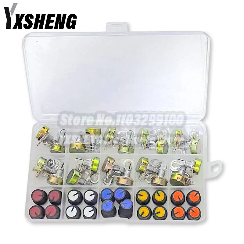 Потенциометр здания YXSHENG вращающееся углеродное состава сопротивление 15 мм