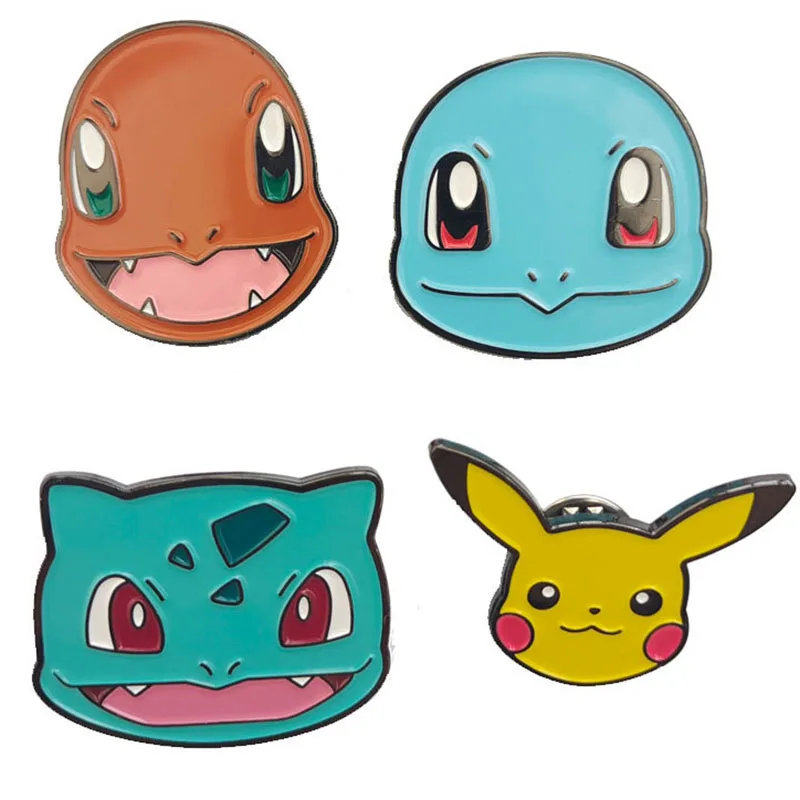 

Pokemon Pikachu Bulbasaur Squirtle Charmander Pokemons badge Action Figure Model Toys Collection Toys Gifts