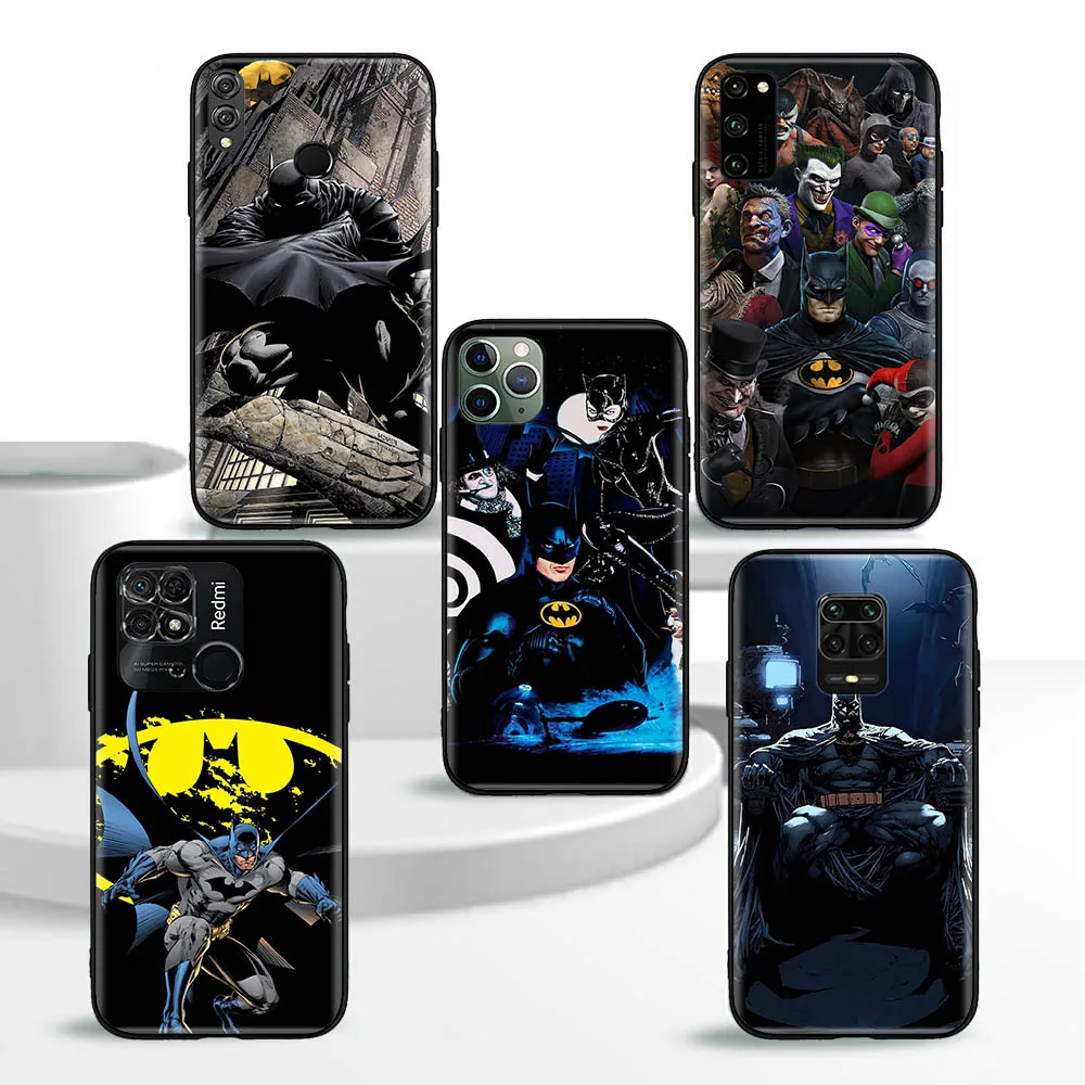 G-8 супергерой Бэтмен черный мягкий силиконовый чехол для Xiaomi 12 11T Mi 11i Redmi Note 7 11 11s Pro
