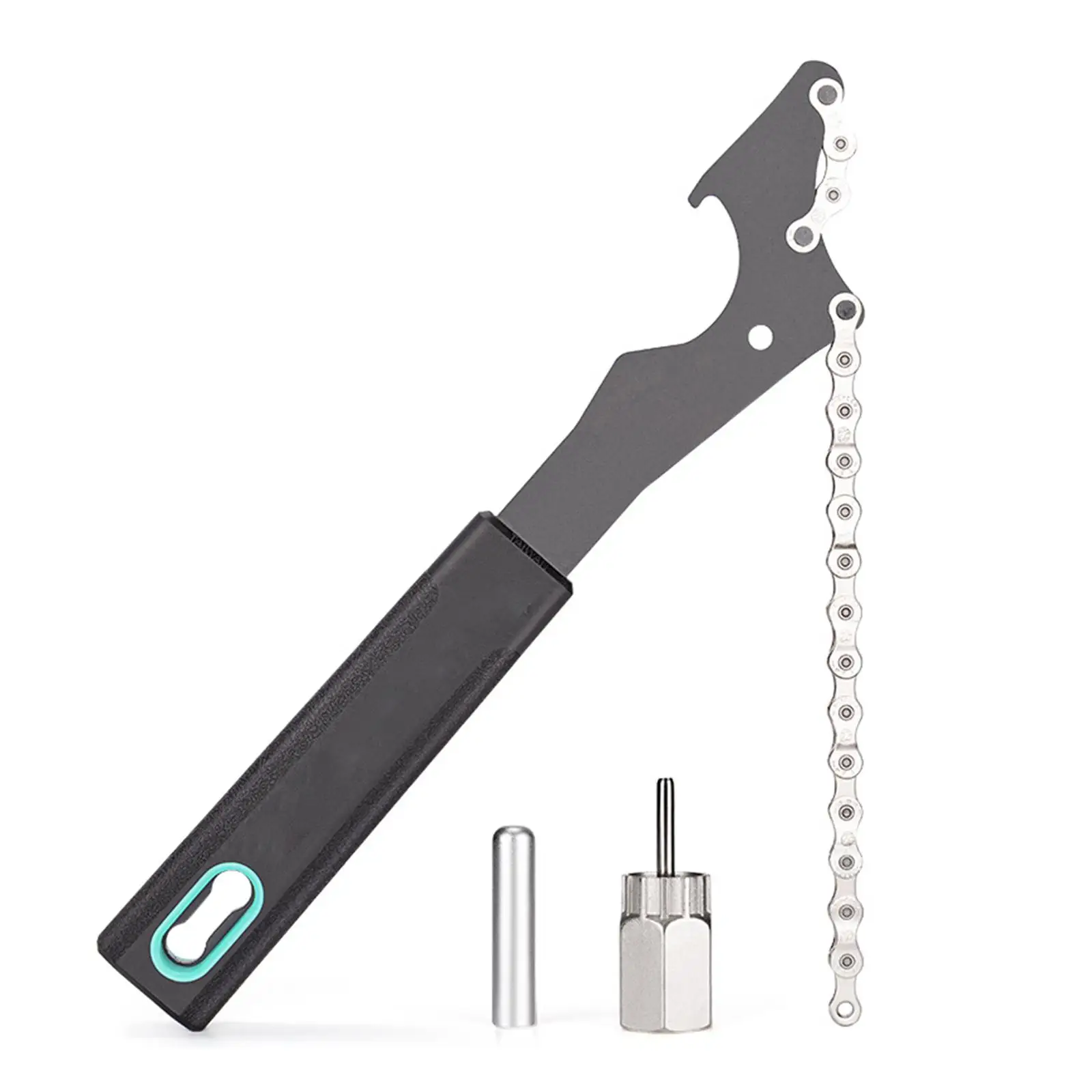 

Practical Bike Cassette Wrench Bike Chain Whip Chain Wrench Manual Disassembly Spanner Flywheel Spanner for Riding Cassette Tool