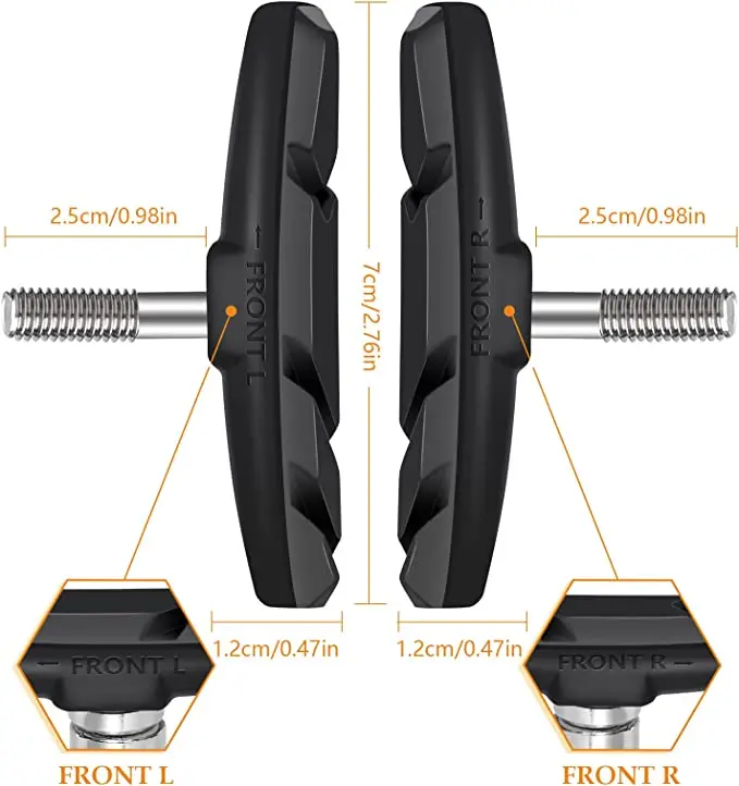 

2 пары велосипедных тормозных колодок, тормозные колодки для горных дорог, запасные части для ремонта обуви