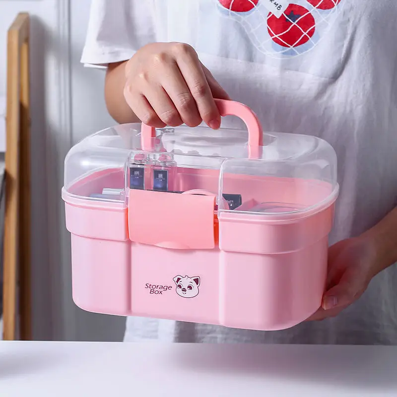 

Home Medicine Box Multi-layer Storage Box Large-capacity Children's Hair Accessories Student Stationery Dormitory Storage Box