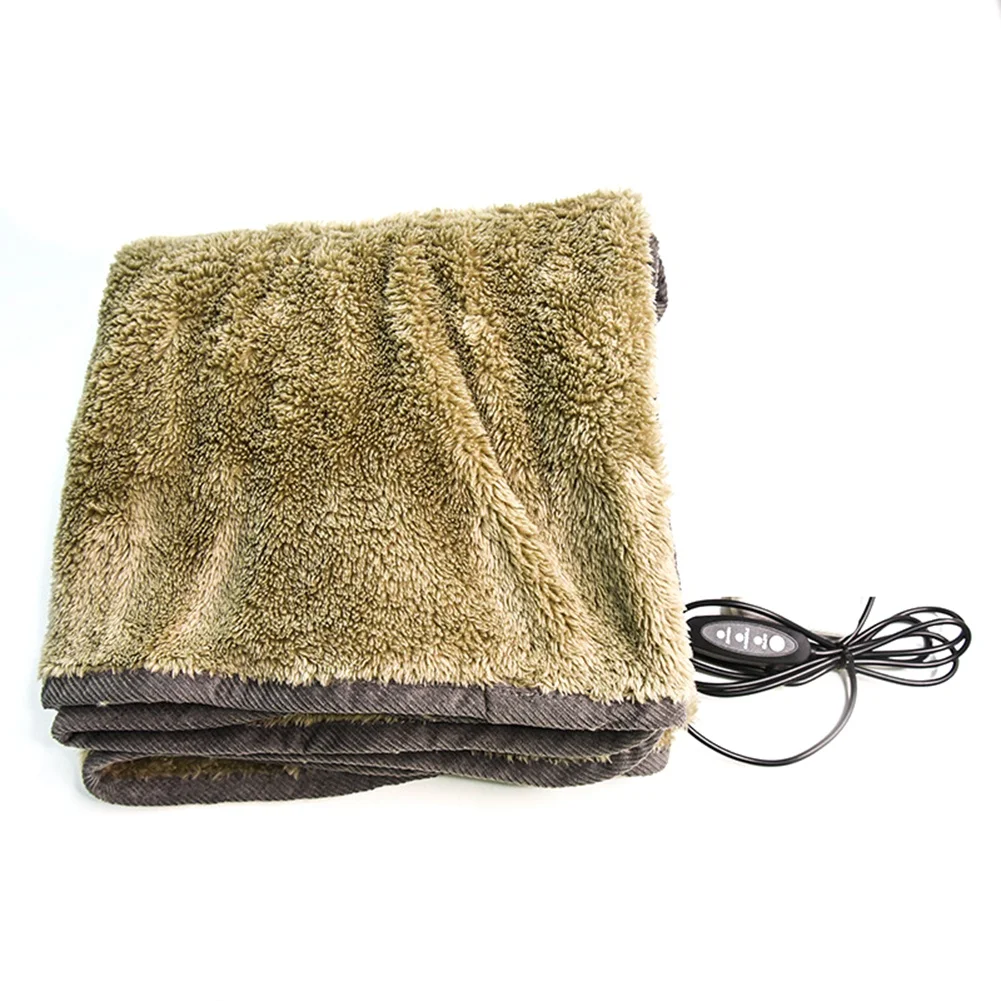 

Зимнее электрическое одеяло, теплое фланелевое одеяло с USB-подогревом, 5 В, автомобильное одеяло, коленный чехол, шаль с подогревом и защитой от холода, сохраняет тепло