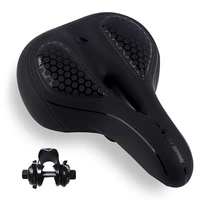 west biking thicken wide comfortable seat for bicycle hollow silicone shockproof bike seat bicycle saddle cushion with taillight