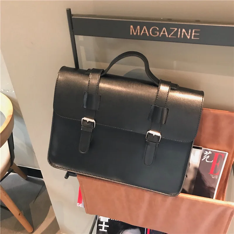 Однотонная качественная сумка из искусственной кожи для женщин винтажная