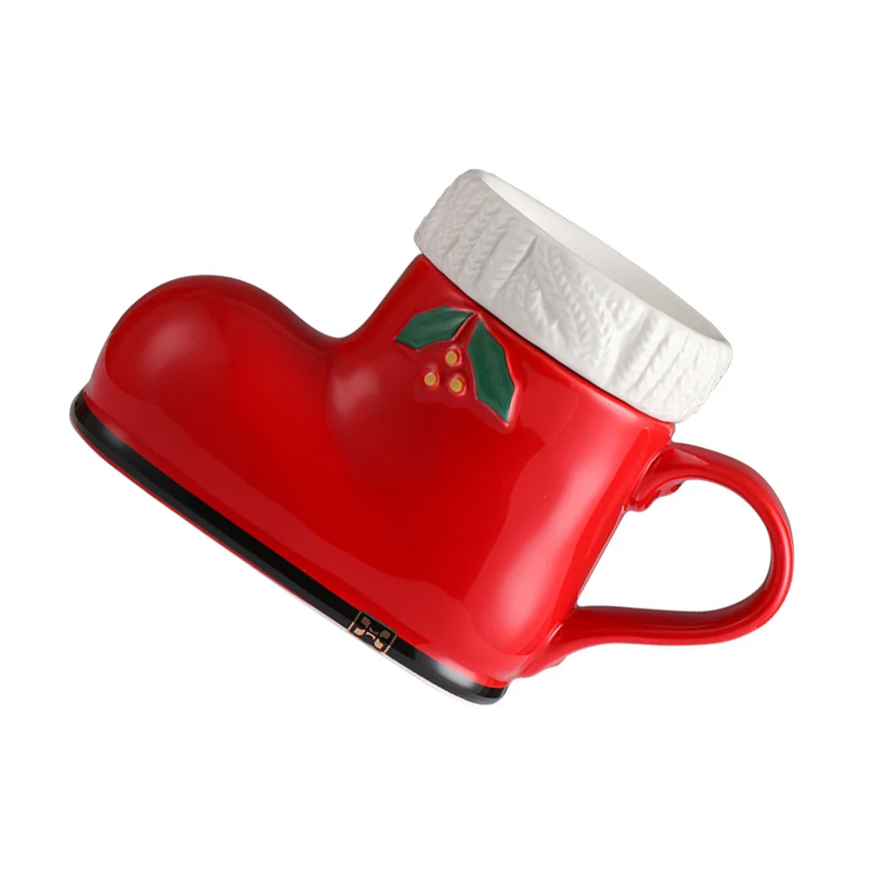 

Mug Christmas Coffee Mugs Cup Ceramic Boot Cups Tea Water Party Drinking Santa Holiday Beer Cowboy Glass Milkof Set Claus Shaped
