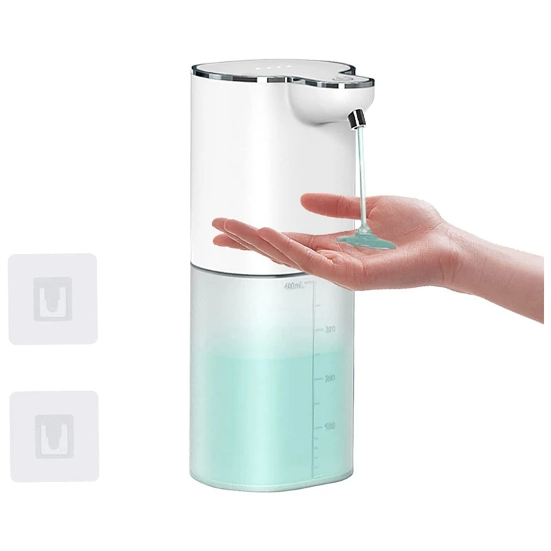 

Soap Dispenser Wall Mounted, 400Ml Rechargeable Automatic Soap Dispenser With 4 Adjustable Levels, Soap Dispenser