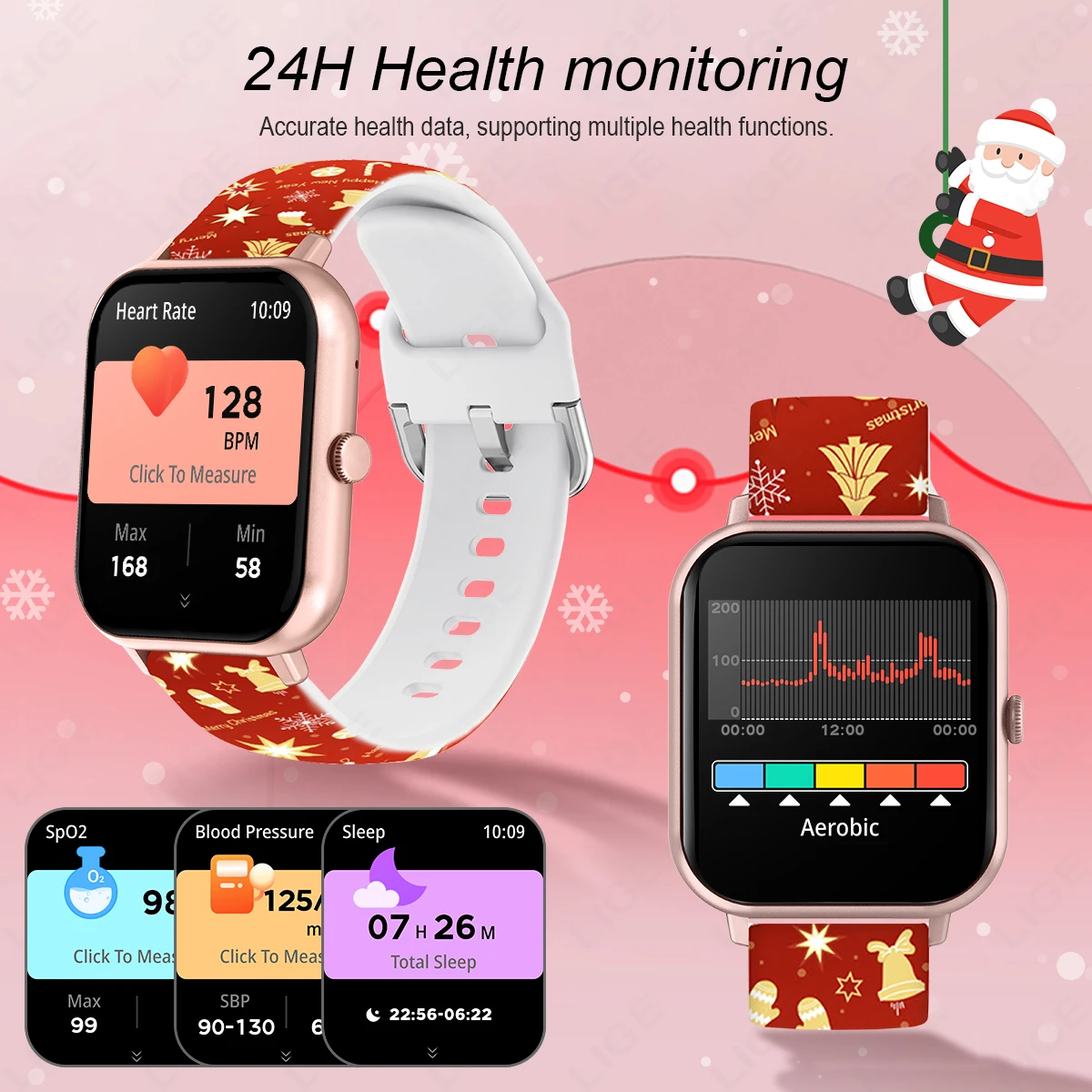 Многофункциональные умные часы LIGE для мужчин и женщин