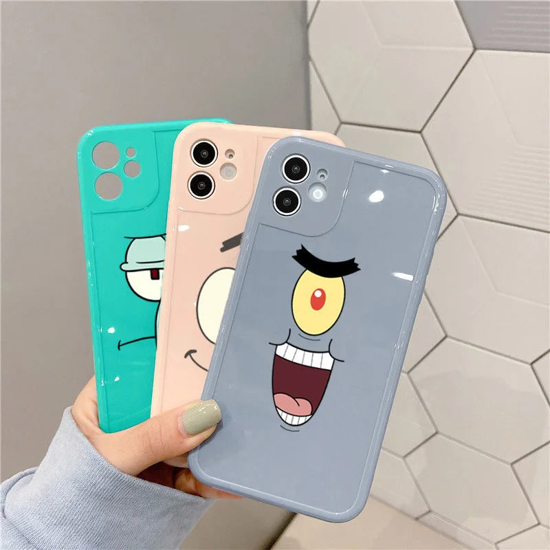 

Cute Cartoon Expressions Phone Case for IPhone 12 11 Pro XS X XR 7 8 Plus 12Pro SE 2020 Silicone Cover Shockproof Soft Cover