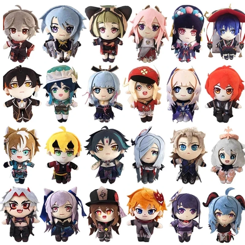 

20cm Game Genshin Impact Zhong Li Xiao Hu Tao Diluc Arataki Itto Yae Miko Thoma Ganyu Klee Anime Soft Stuffed Doll Cute Plushie