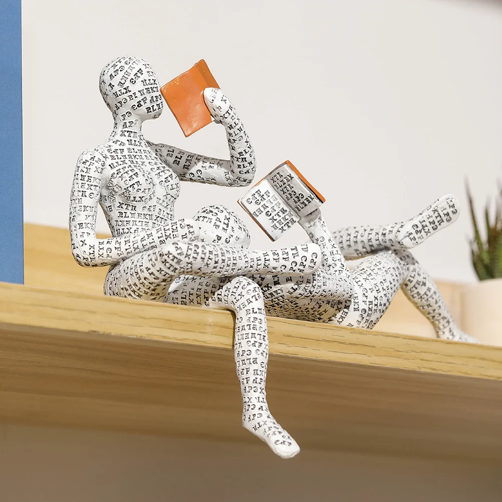 Женская бумага-маше форма для чтения женская статуя украшение абстрактные