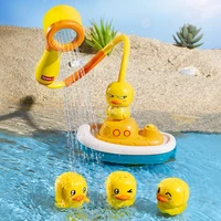 bath toys cute yellow duck electric rotating water spray sprinkler toys baby faucet bathing water spray shower head kids toys