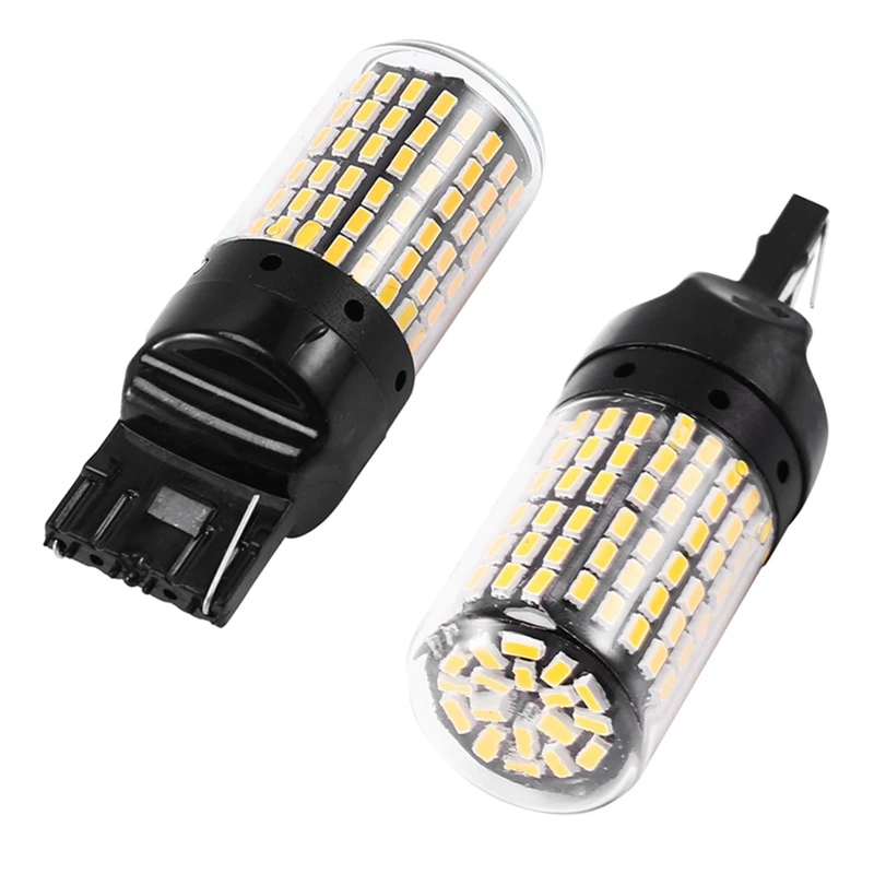 Супер-яркие лампы Canbus T20 7440 W21W Wy21w 144-Smd для задних фреймов сигнал поворота черный